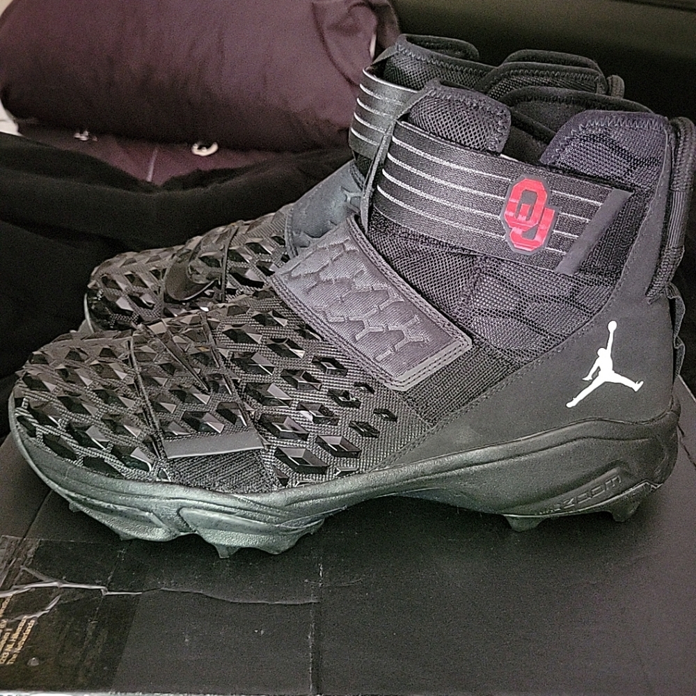 Jordan Black Sneakers with White and Red Accents